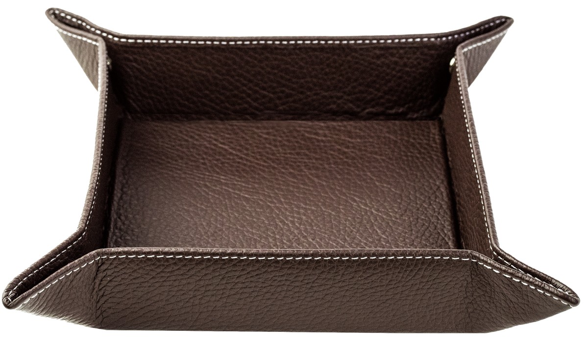 Taschenleerer PREMIUM LEDER SOFT GRAIN dunkelbraun (genarbt)